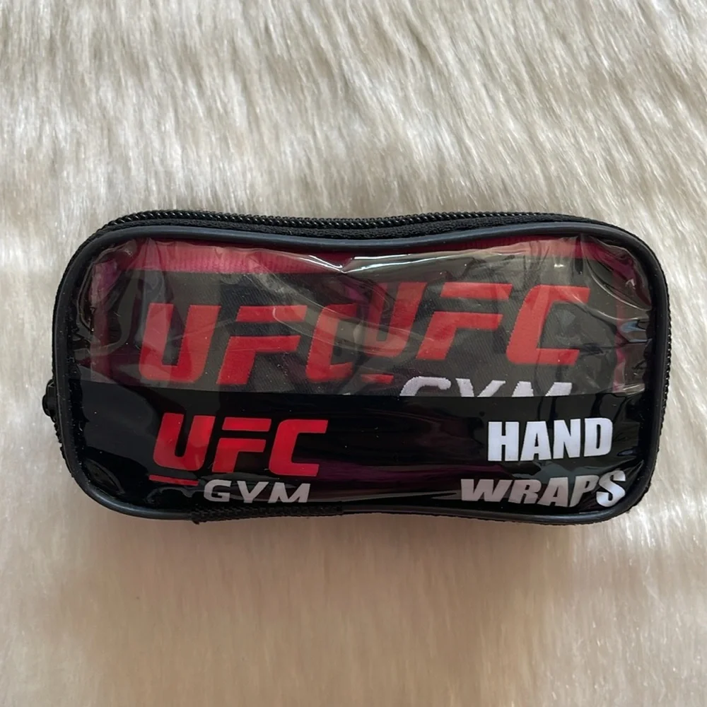 UFC Gym Premium Pink Women’s Training Sparring Gloves Hand Wraps & Red Bag Set